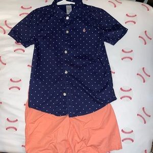 Carter’s Navy Dress Shirt & Shorts 5T Outfit - LIKE NEW